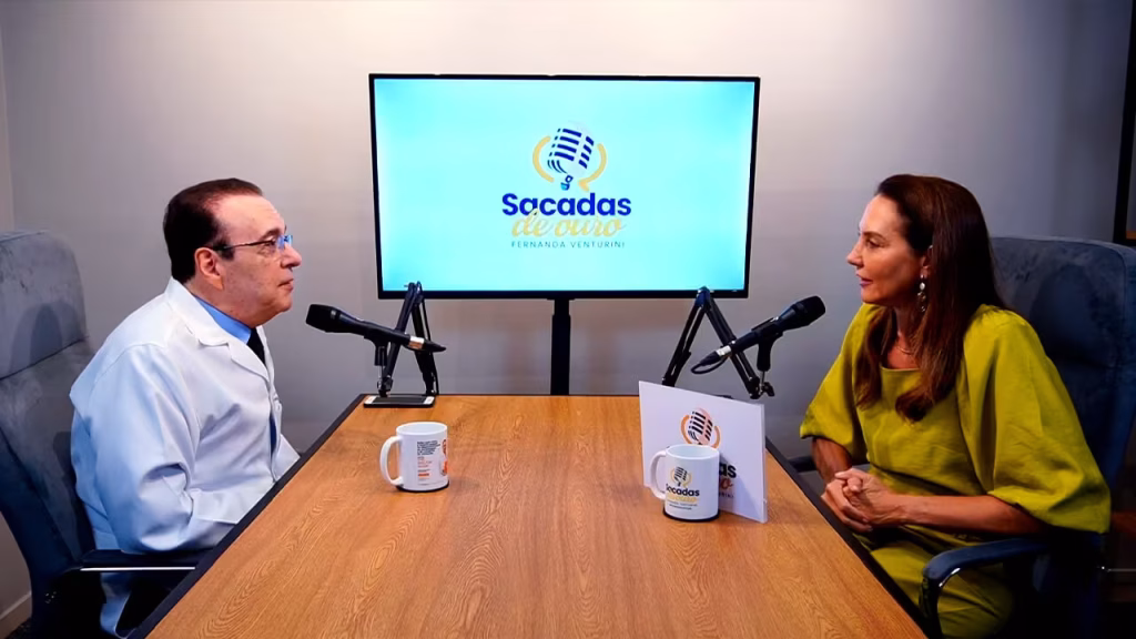 Gravação do podcast Sacadas de Ouro com o Dr. Bactéria